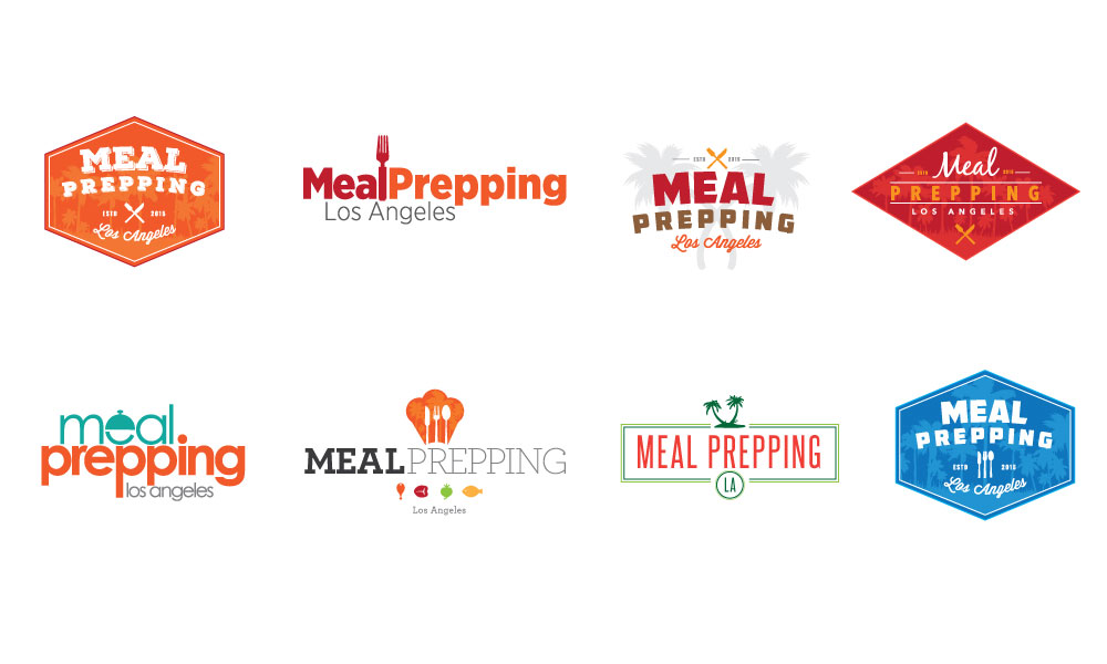 meal prepping la logo concepts